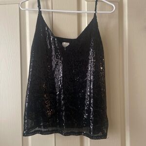 Black sequin top